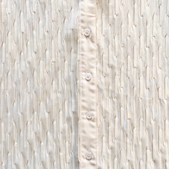 Cream Button Down Shirt - Picture 9 of 10